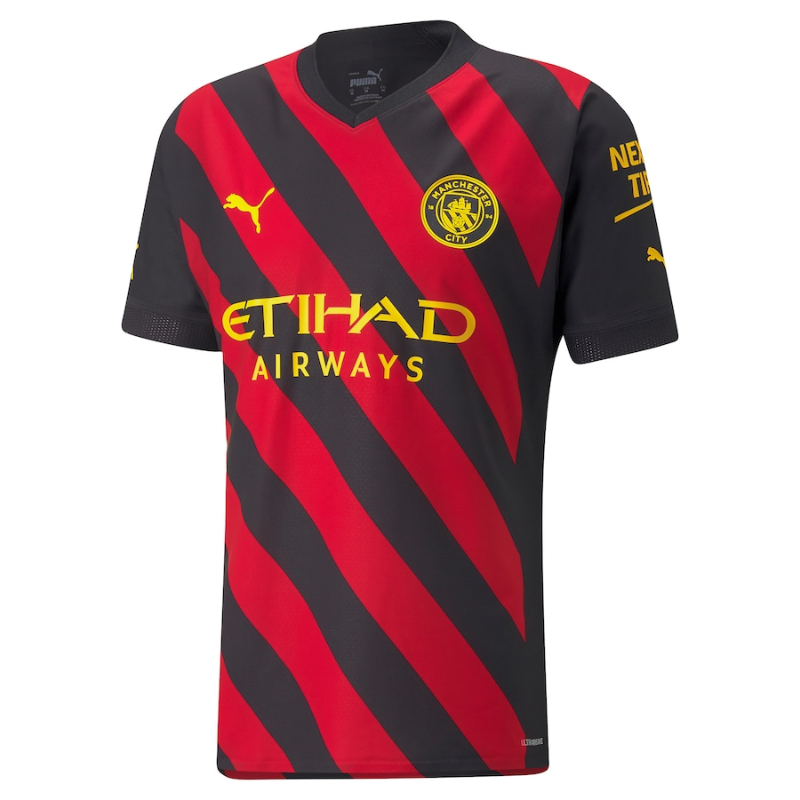 Manchester City Away Shirt 2022-23 with Haaland 9 printing Unisex Jersey Pro