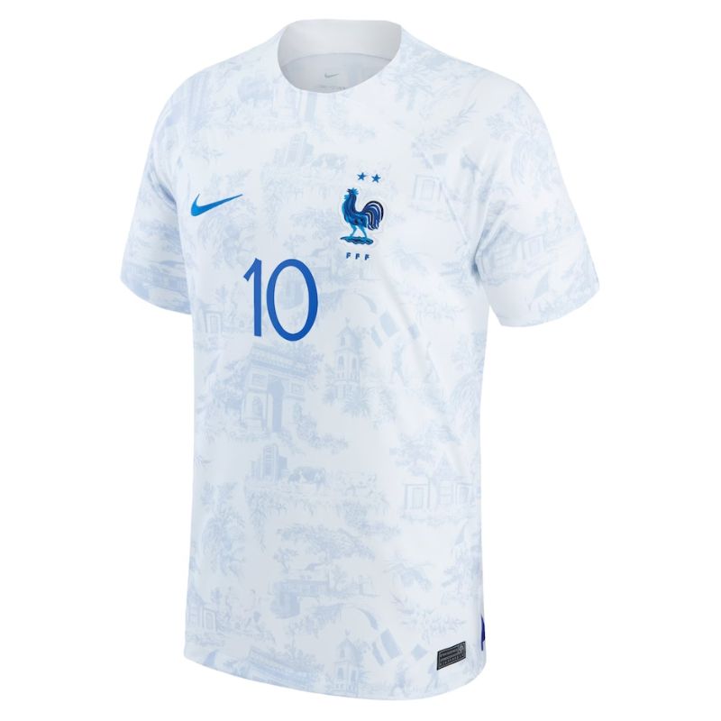 France Away Shirt 2022 - Kylian Mbappé 10 Player Jersey - White