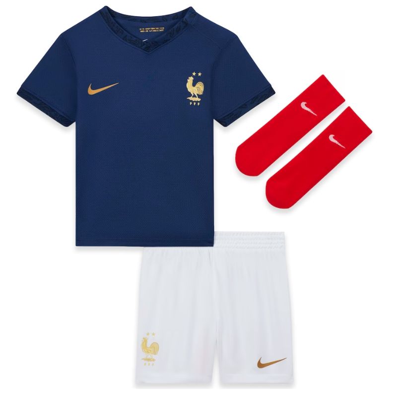 France Home Kit 2022 - Kids - Kylian Mbappé 10 Jersey - Navy