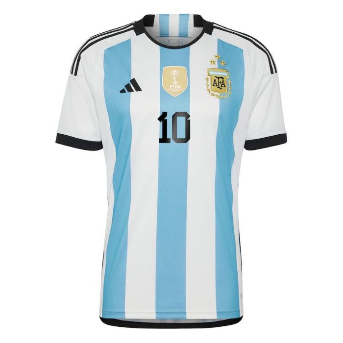 Lionel Messi 10 Argentina National Team 2022/23 Winner Player Jersey - White