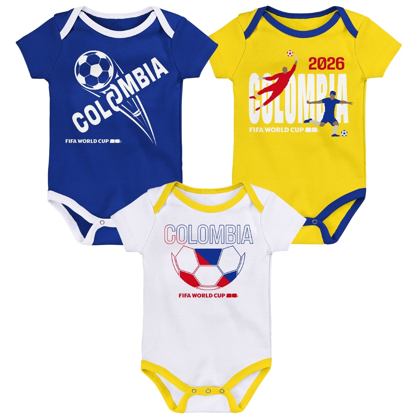 FIFA World Cup 2026™ Colombia Onesie 3 Pack - Infant